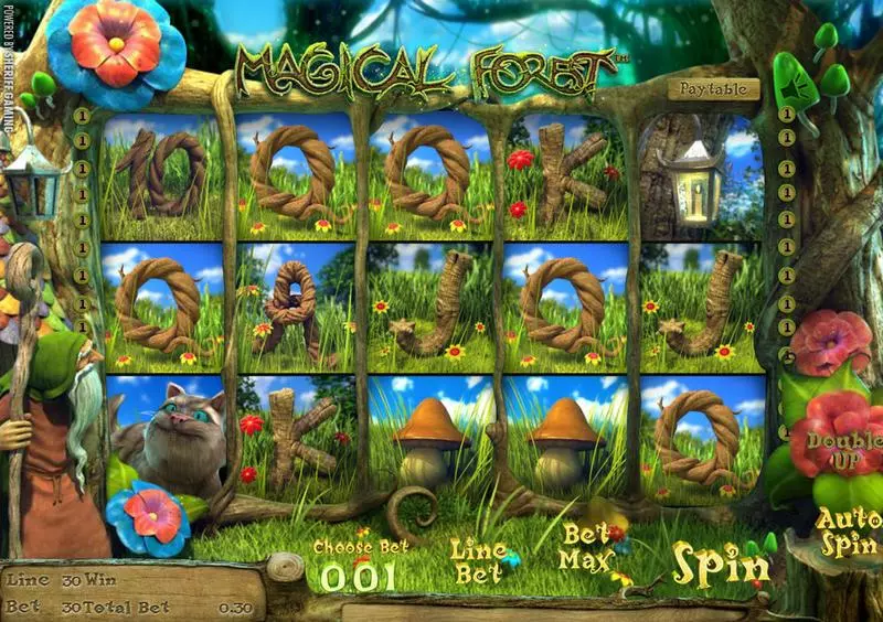 Magical Forest Sheriff Gaming Slot Main Screen Reels