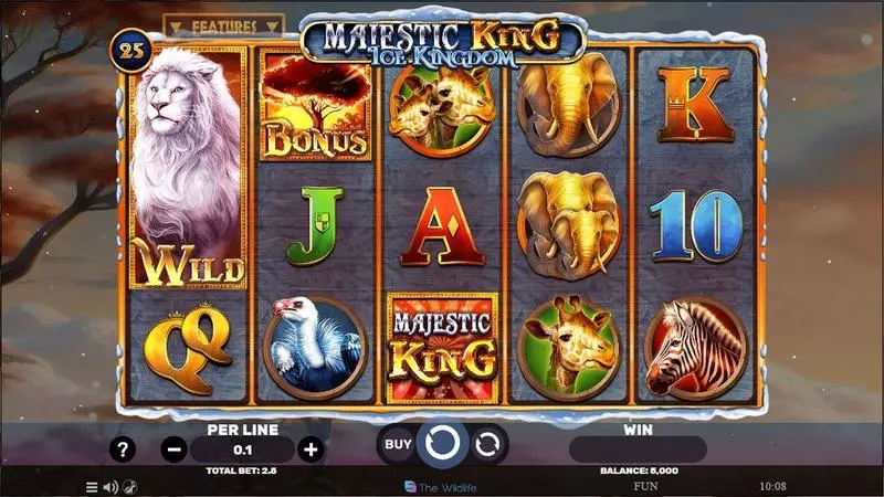 Majestic King- Ice Kingdom Spinomenal Slot Main Screen Reels