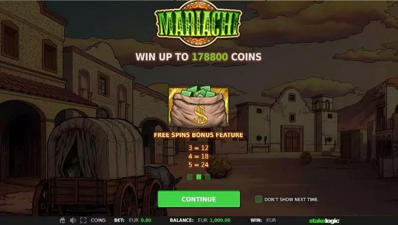 Mariachi StakeLogic Slot Free Spins Feature
