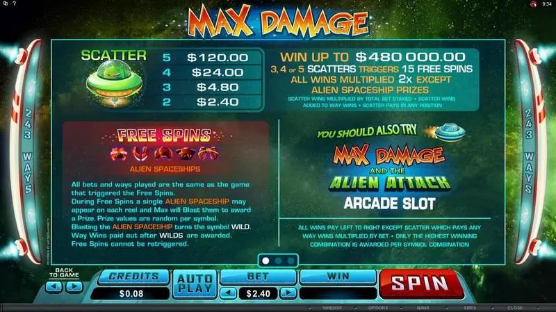 Max Damage Microgaming Slot Info and Rules