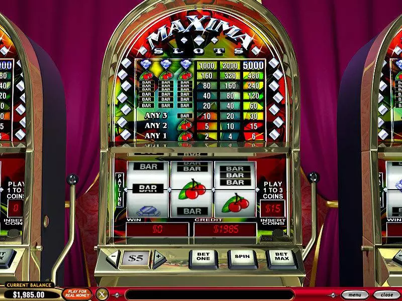 Maxima PlayTech Slot Main Screen Reels