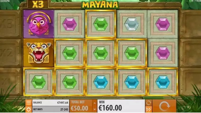 Mayana Quickspin Slot Main Screen Reels