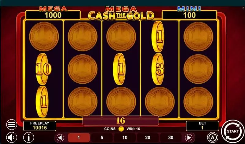 Mega Cash the Gold  Slot Main Screen Reels