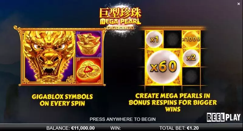 Megapearl Gigablox ReelPlay Slot Info and Rules