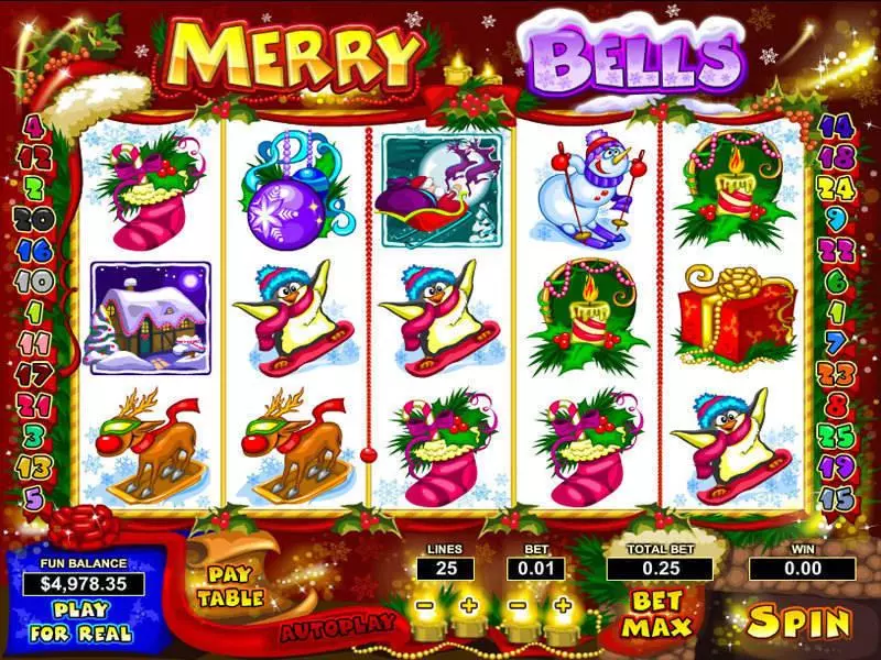 Merry Bells Topgame Slot Main Screen Reels