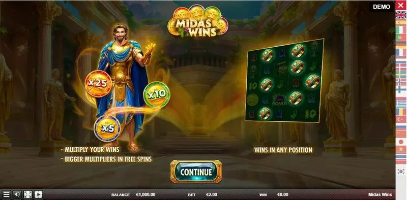 Midas Wins Red Rake Gaming Slot Info and Rules