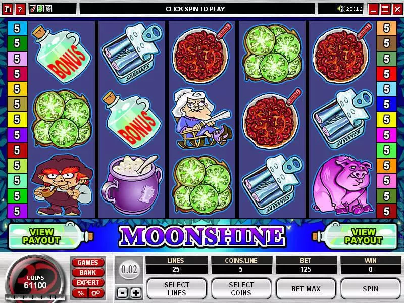 Moonshine Microgaming Slot Main Screen Reels