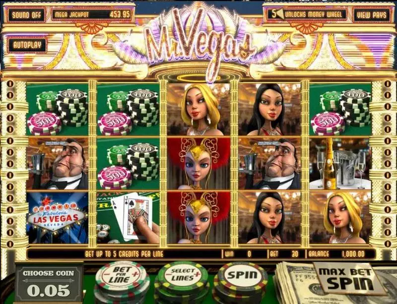 Mr Vegas BetSoft Slot Main Screen Reels