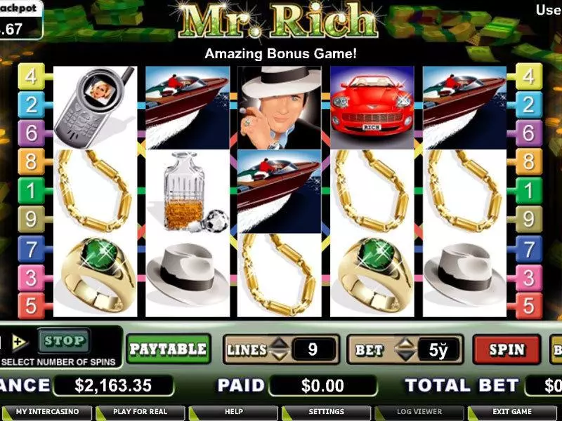 Mr. Rich CryptoLogic Slot Main Screen Reels