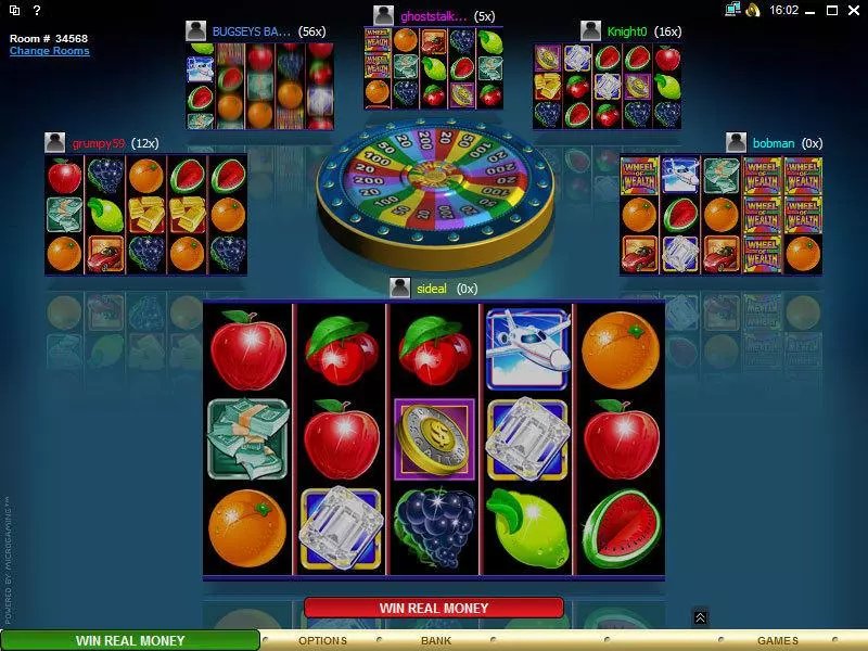 Multi-Player Wheel of Wealth Special Edition Microgaming Slot Main Screen Reels
