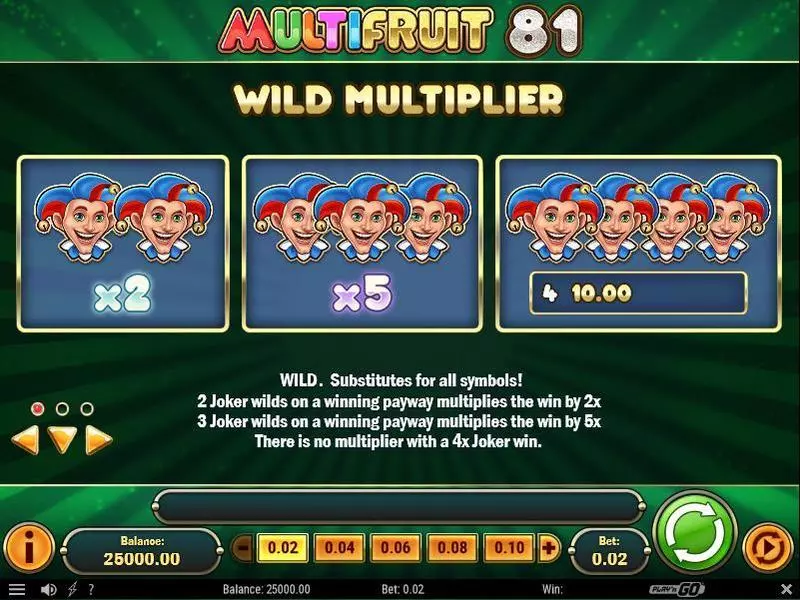 Multifruit 81 Play'n GO Slot 