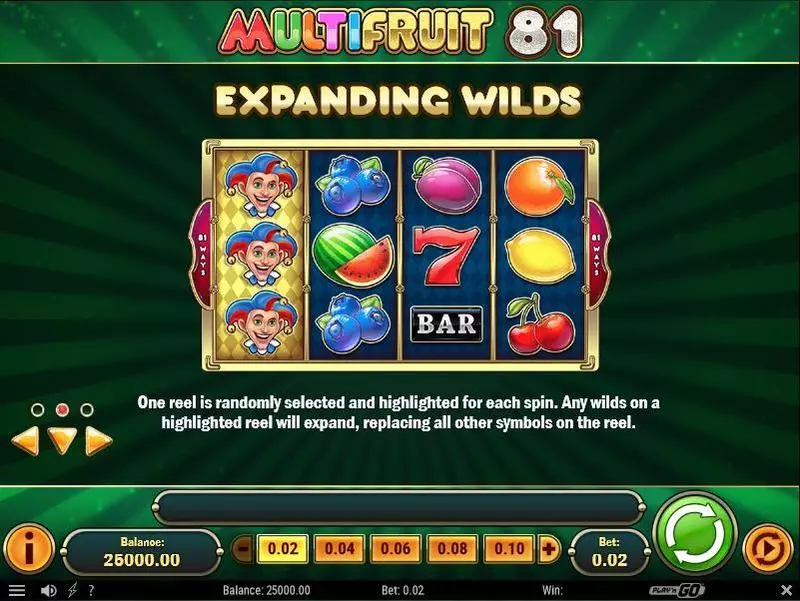 Multifruit 81 Play'n GO Slot Info and Rules