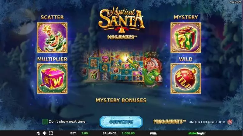 Mystical Santa Megaways StakeLogic Slot Info and Rules