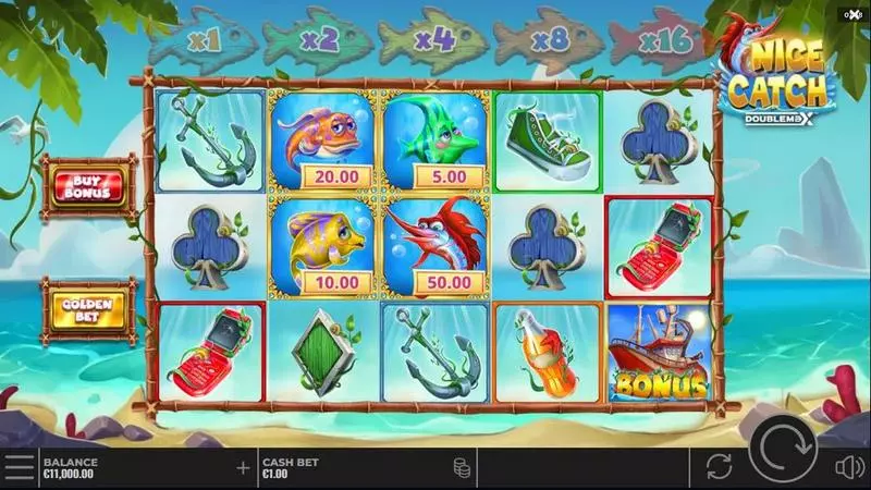 Nice Catch DoubleMax Yggdrasil Slot Main Screen Reels
