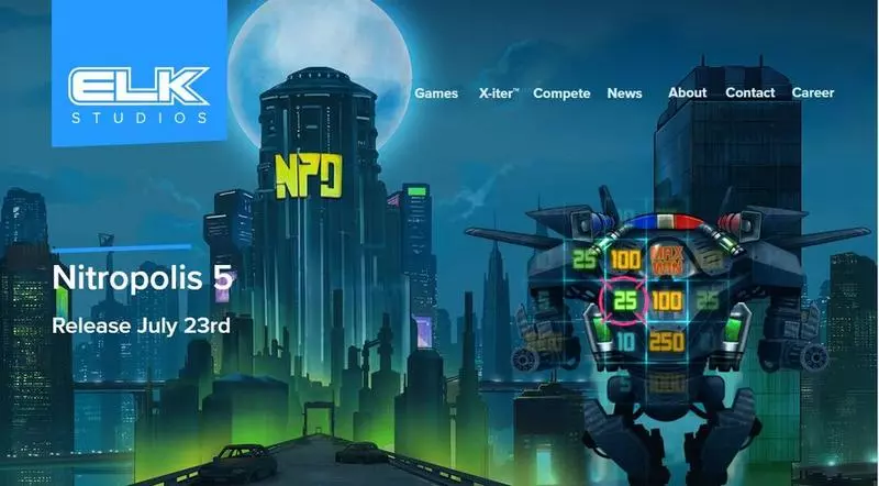 Nitropolis 5 Elk Studios Slot Introduction Screen
