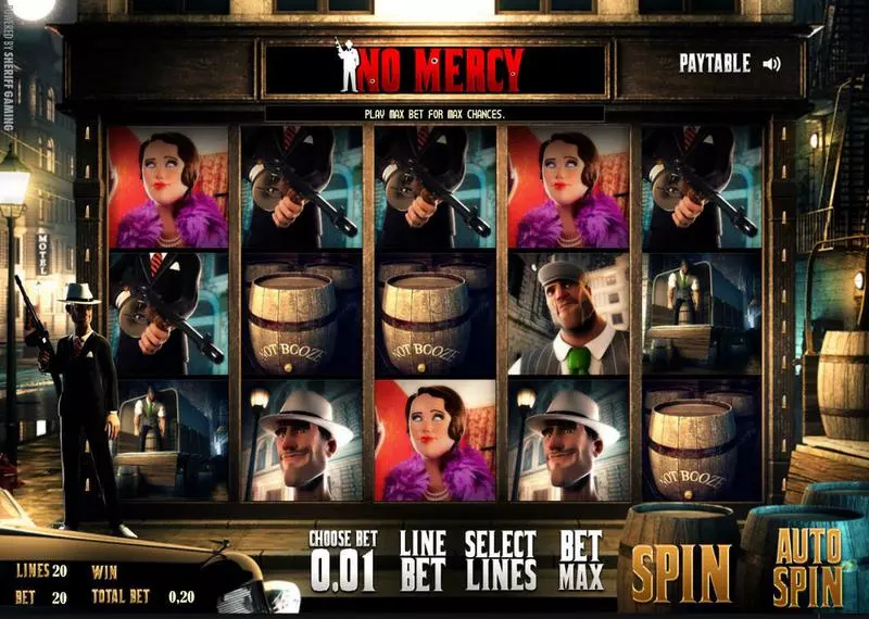 No Mercy Sheriff Gaming Slot Main Screen Reels