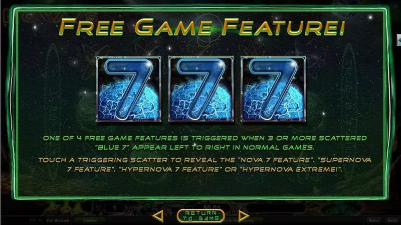 Nova 7's RTG Slot Info and Rules