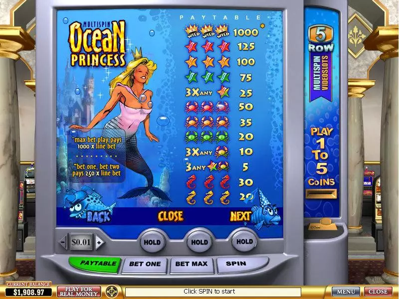 Ocean Princess PlayTech Slot Info and Rules