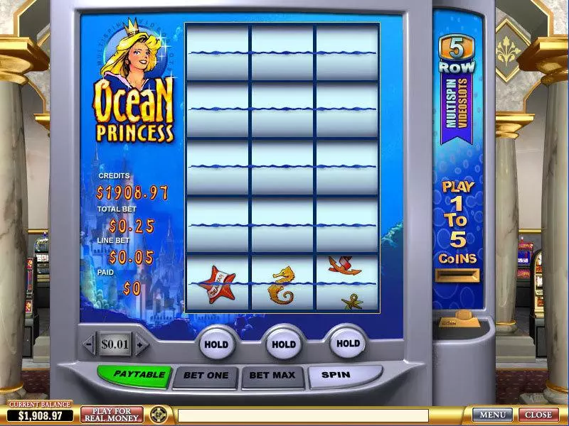 Ocean Princess PlayTech Slot Main Screen Reels