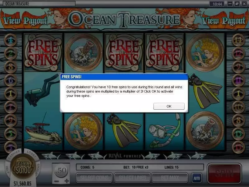 Ocean Treasure Rival Slot Bonus 1