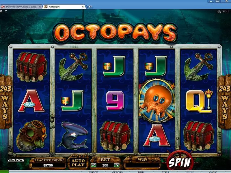 Octopays Microgaming Slot Main Screen Reels