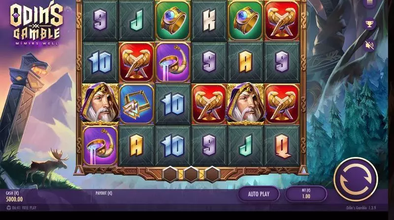 Odin’s Gamble Thunderkick Slot Main Screen Reels