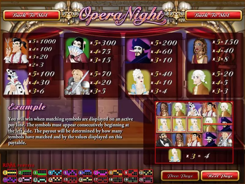Opera Night Rival Slot Info and Rules