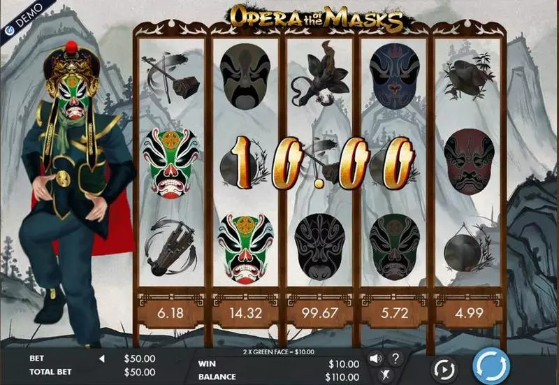 Opera of the Masks Genesis Slot Introduction Screen