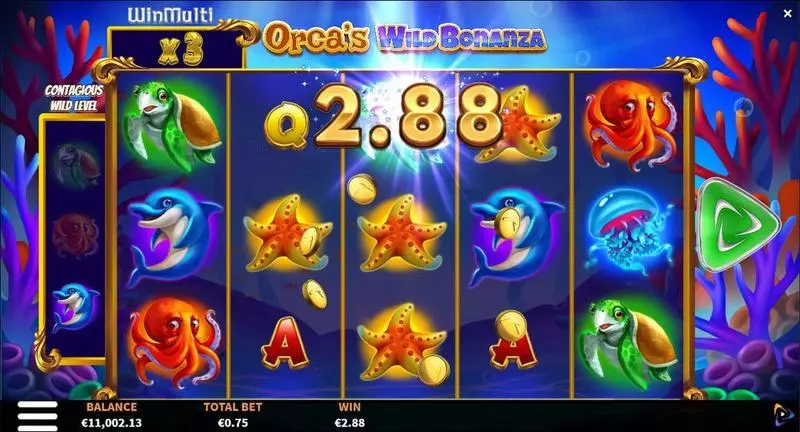 Orca's Wild Bonanza ReelPlay Slot Winning Screenshot