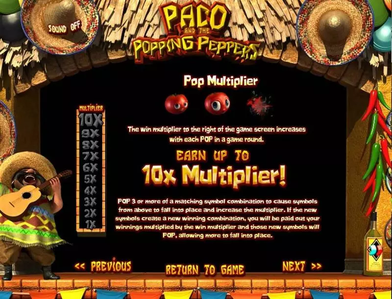 Paco & P. Peppers BetSoft Slot Bonus 1