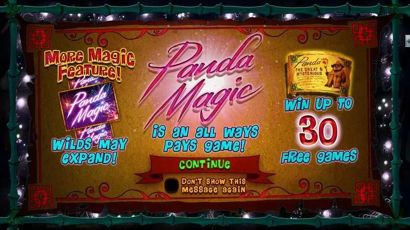 Panda Magic RTG Slot Info and Rules