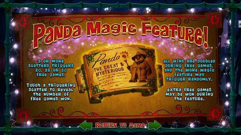 Panda Magic RTG Slot Info and Rules