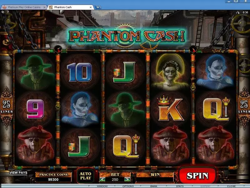 Phantom Cash Microgaming Slot Main Screen Reels
