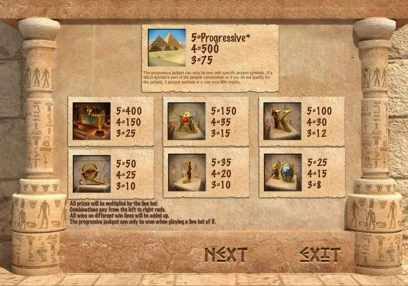 Pharaoh's Tomb Sheriff Gaming Slot Info and Rules
