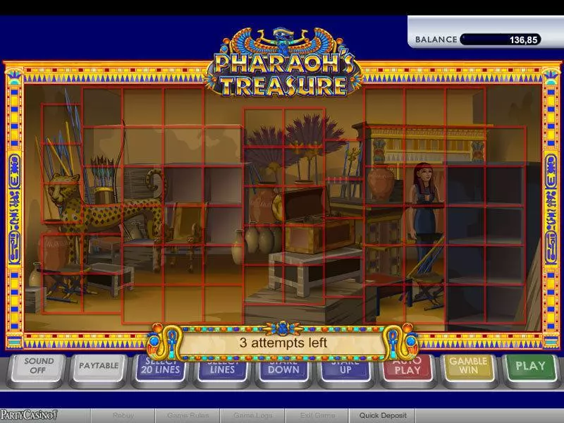 Pharaoh's Treasure bwin.party Slot Bonus 1