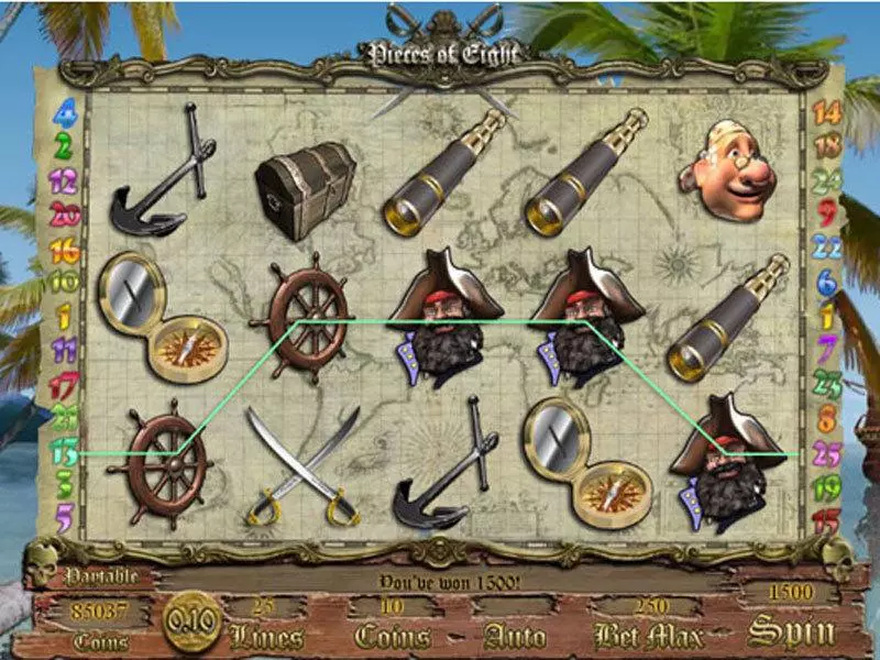 Pieces of Eight Saucify Slot Main Screen Reels