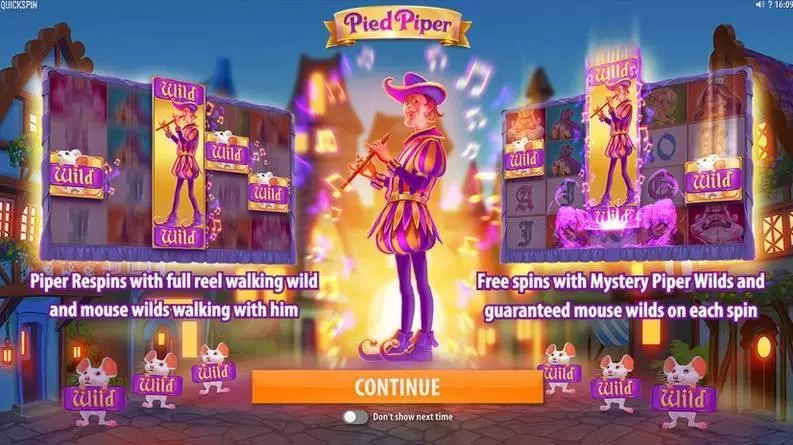 Pied Piper Quickspin Slot Info and Rules