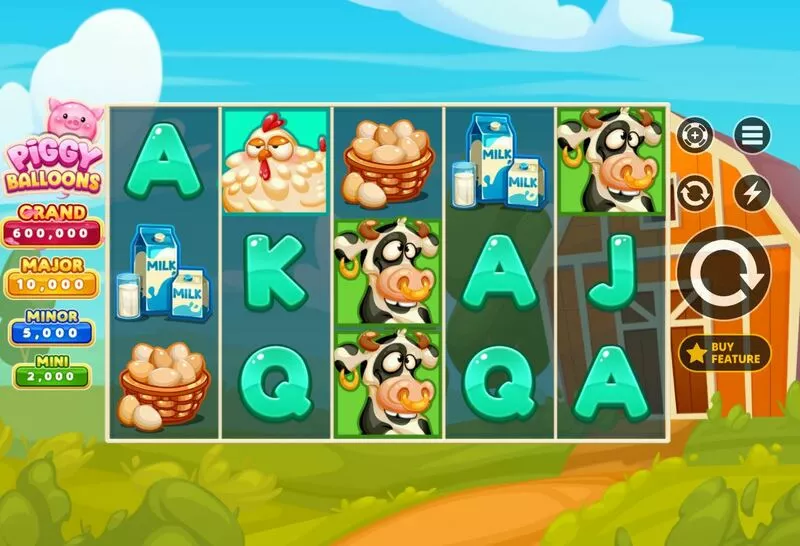 Piggy Balloons Apparat Gaming Slot Main Screen Reels
