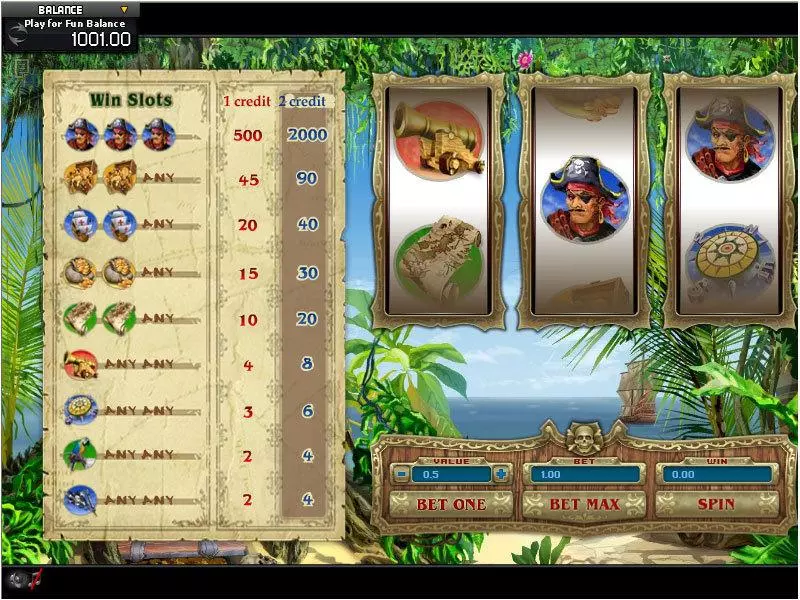 Pirate GamesOS Slot Main Screen Reels