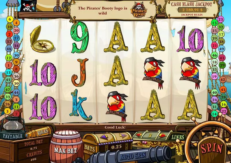 Pirates' Booty bwin.party Slot Main Screen Reels