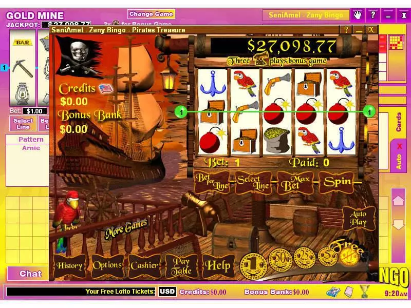 Pirate's Treasure Byworth Slot Main Screen Reels