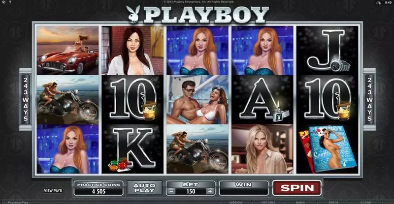 Playboy Microgaming Slot Main Screen Reels