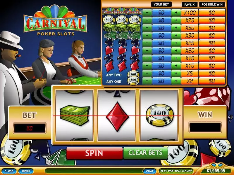 Poker PlayTech Slot Main Screen Reels