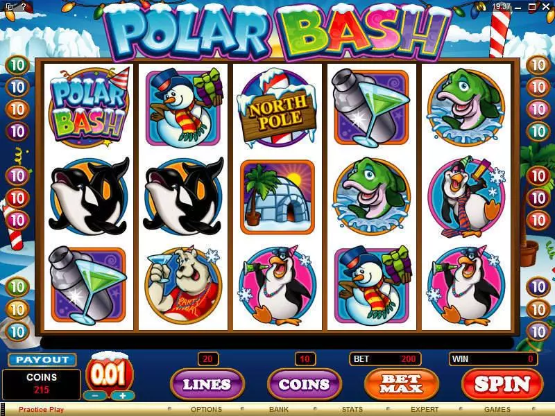 Polar Bash Microgaming Slot Main Screen Reels