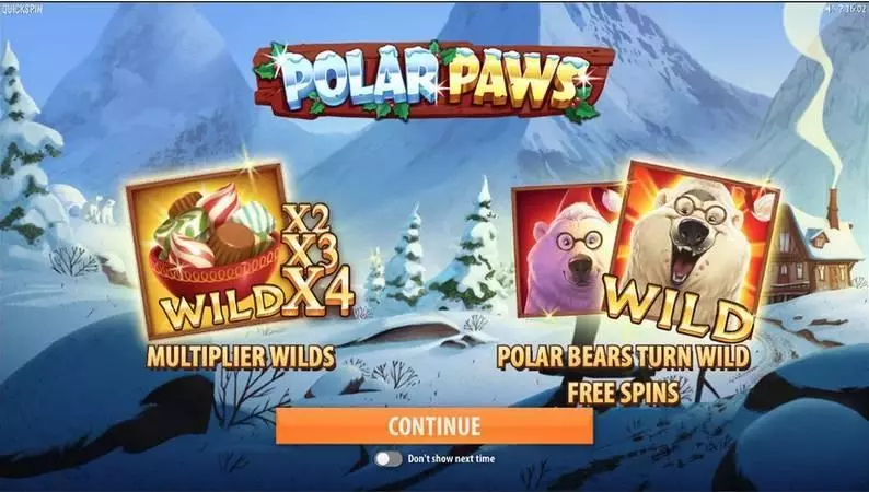 Polar Paws Quickspin Slot Bonus 1