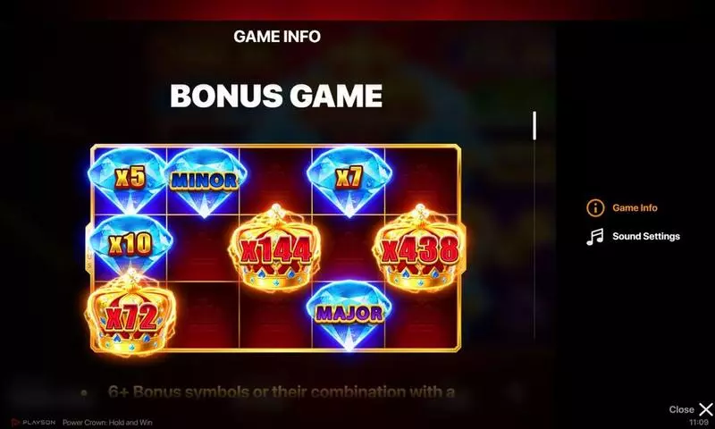 Power Crown Hold And Win Playson Slot Casino Lobby