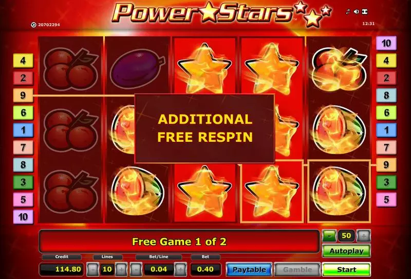Power Stars Novomatic Slot Bonus 2