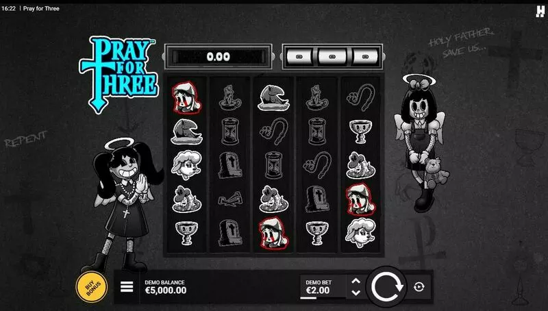 Pray for Free Hacksaw Gaming Slot Main Screen Reels