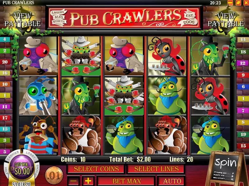 Pub Crawlers Rival Slot Main Screen Reels