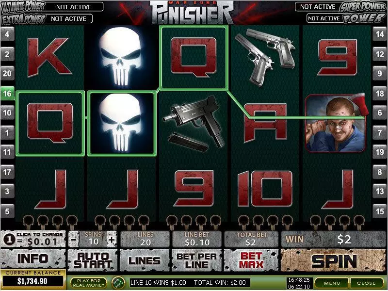 Punisher War Zone PlayTech Slot Main Screen Reels